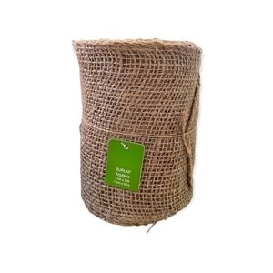 Deco Mesh Beige Jute Burlap Decorative Mesh Ribbon Roll Craft Wreath New